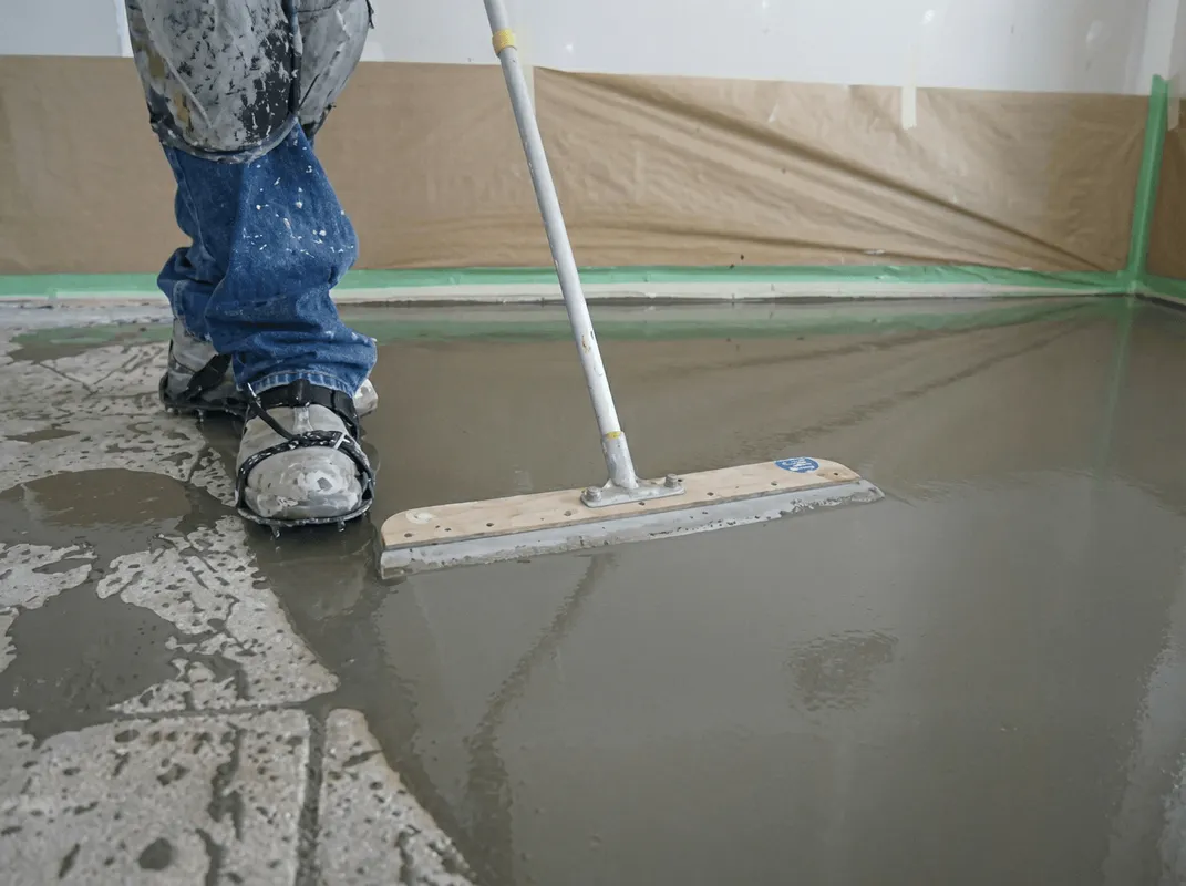 Uneven floor being professionally repaired in Madison, WI